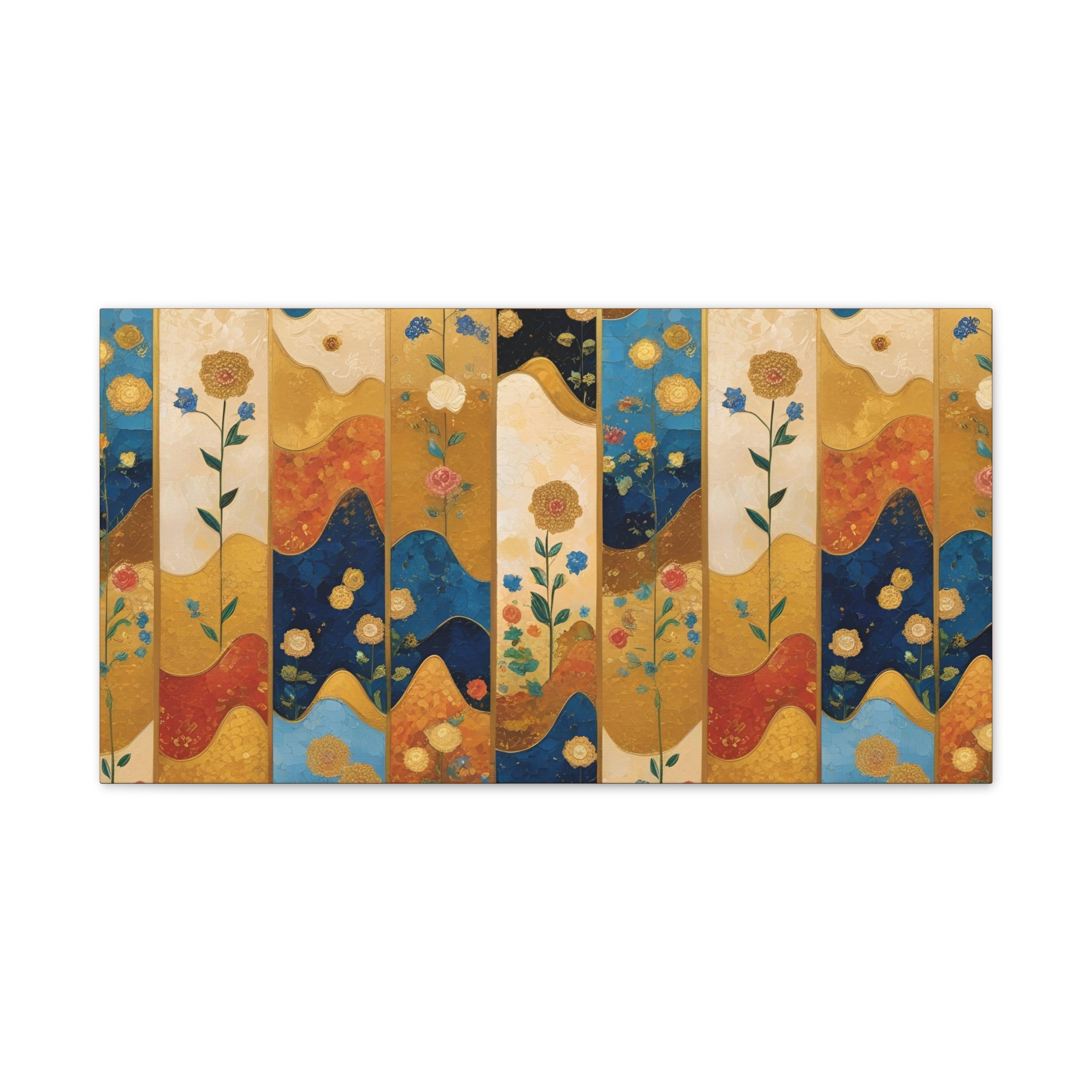 Vibrant Floral Boho Wall Art Stretched Canvas Art Print - Rosetta Creative Boutique